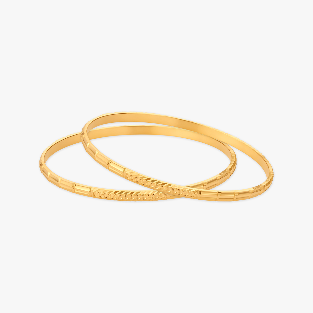 

Radiant Texture Gold Bangles