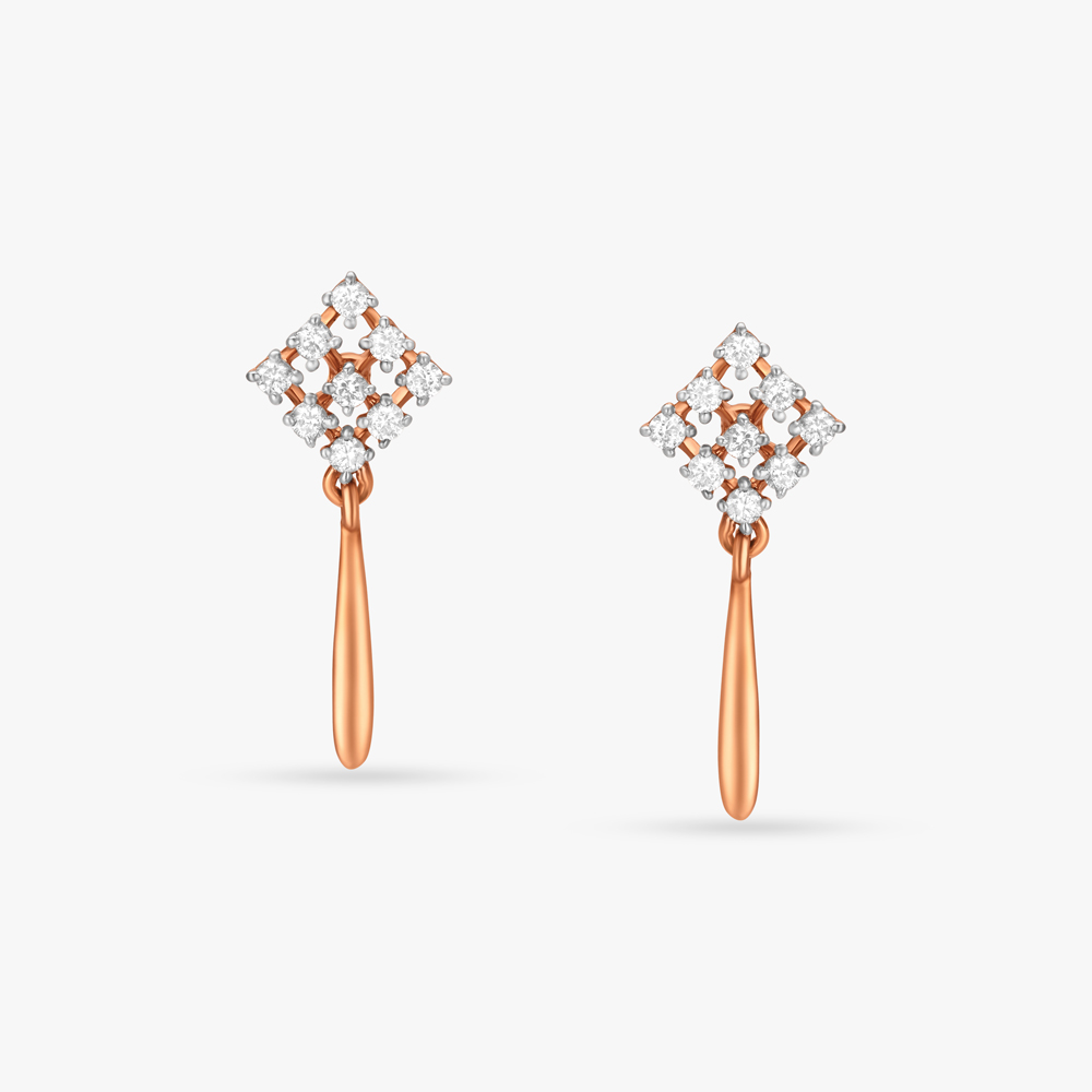 

Slender Elegance Diamond Drop Earrings