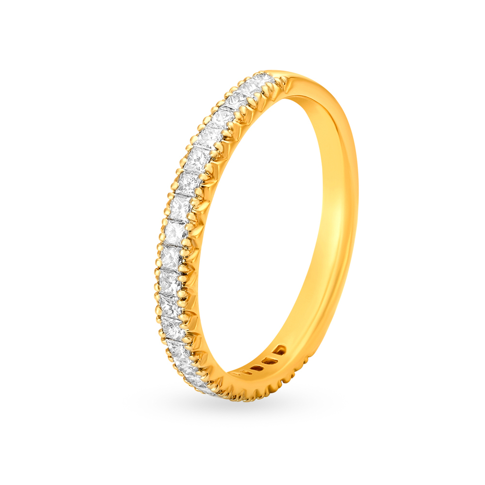 Slender Shimmering Diamond Ring