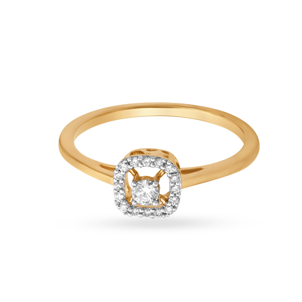 

Stately Gold and Diamond Finger Ring