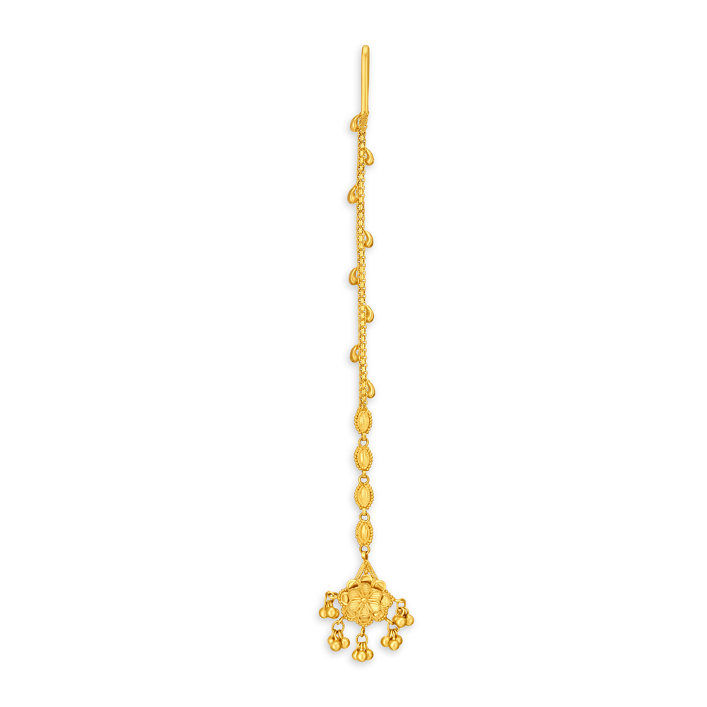 Gold maang tikka on sale online shopping