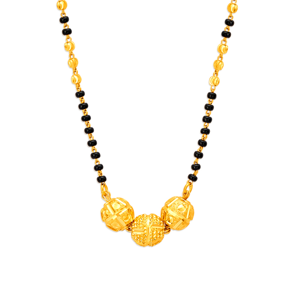 

Carved Sphere Gold Mangalsutra