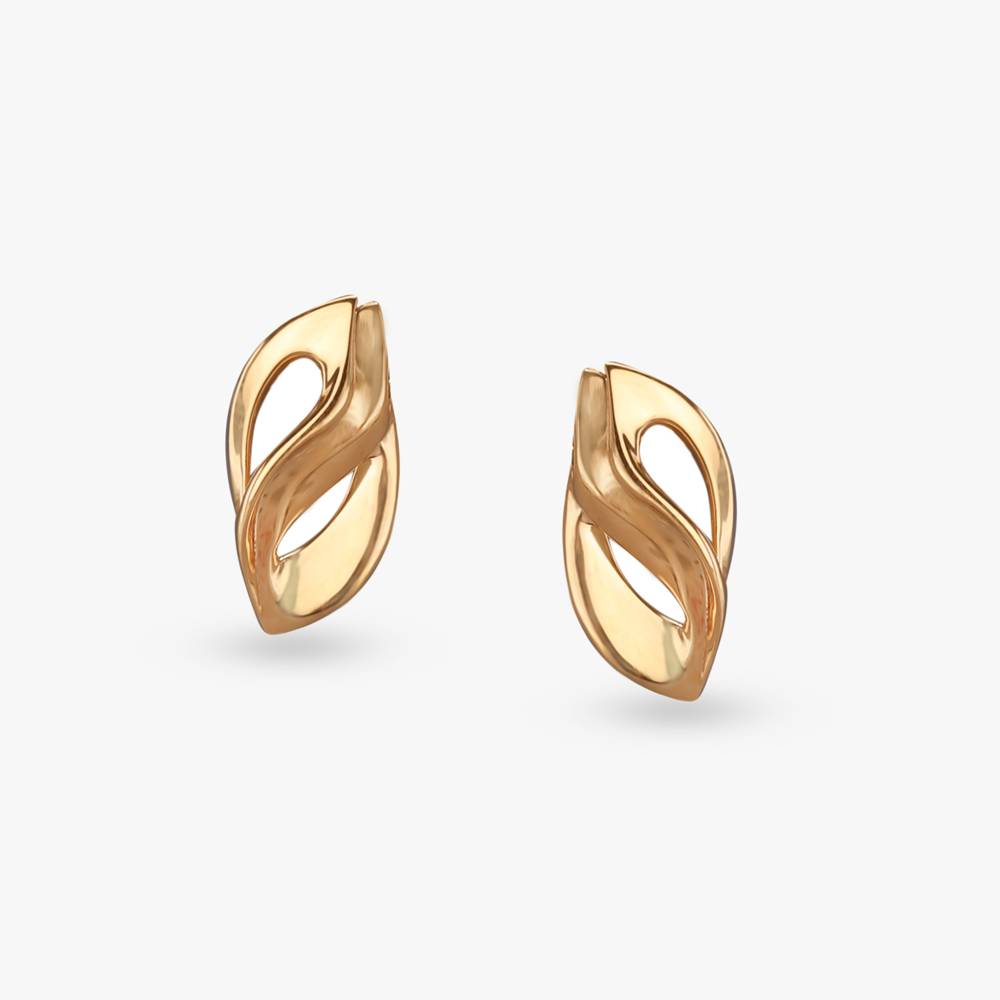 

Twisting Infinity Gold Stud Earrings