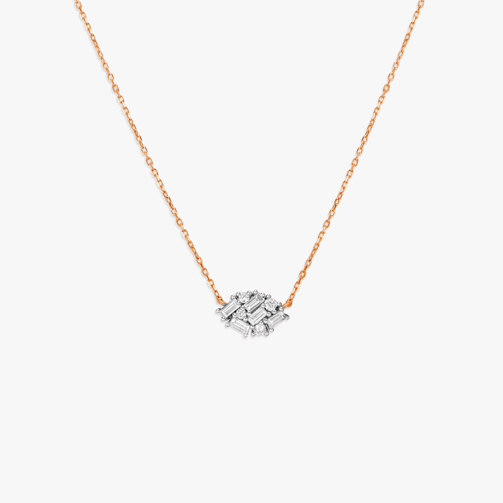 Unique Sparkle Diamond Pendant with Chain