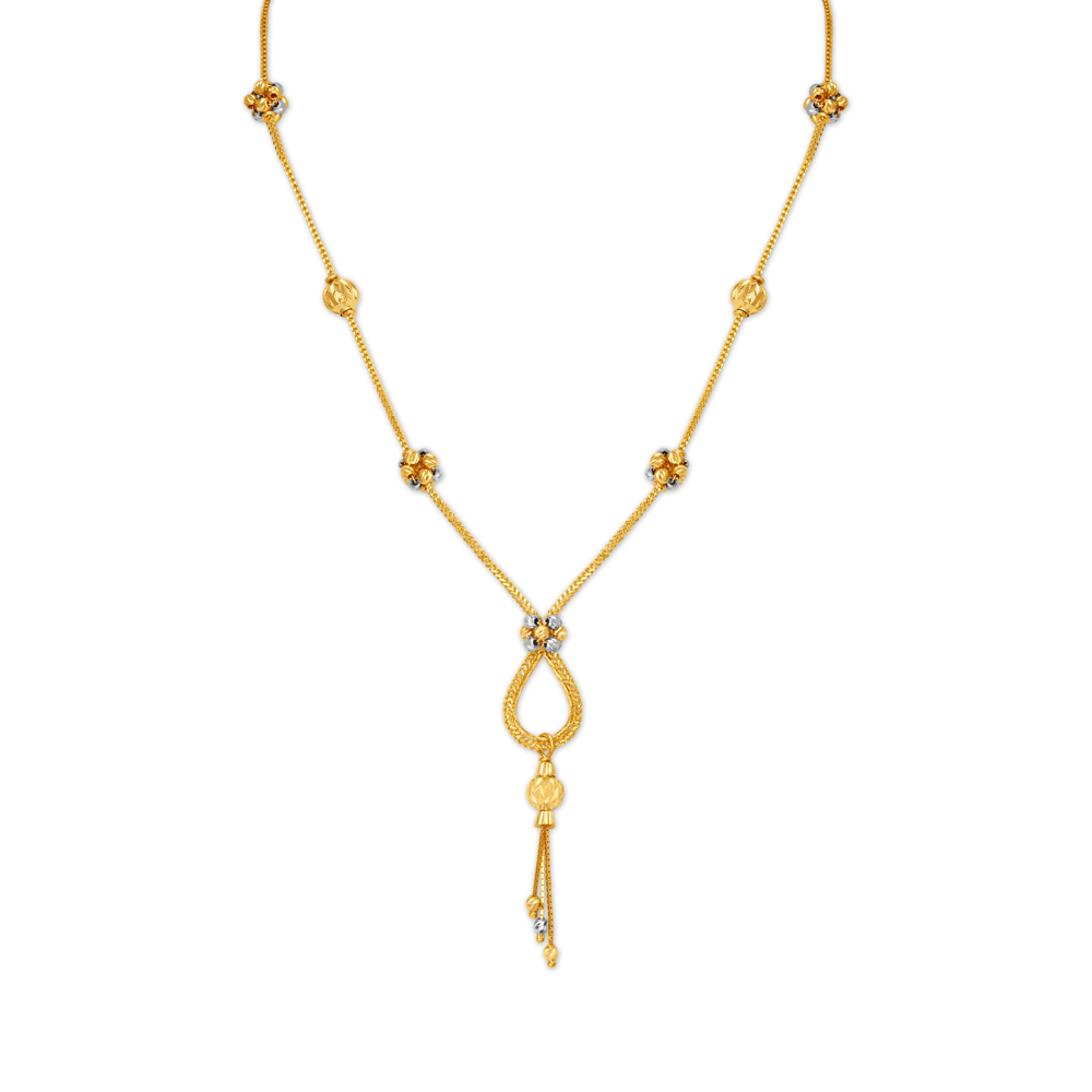 Sparkle Knot Style Gold Men's Chain