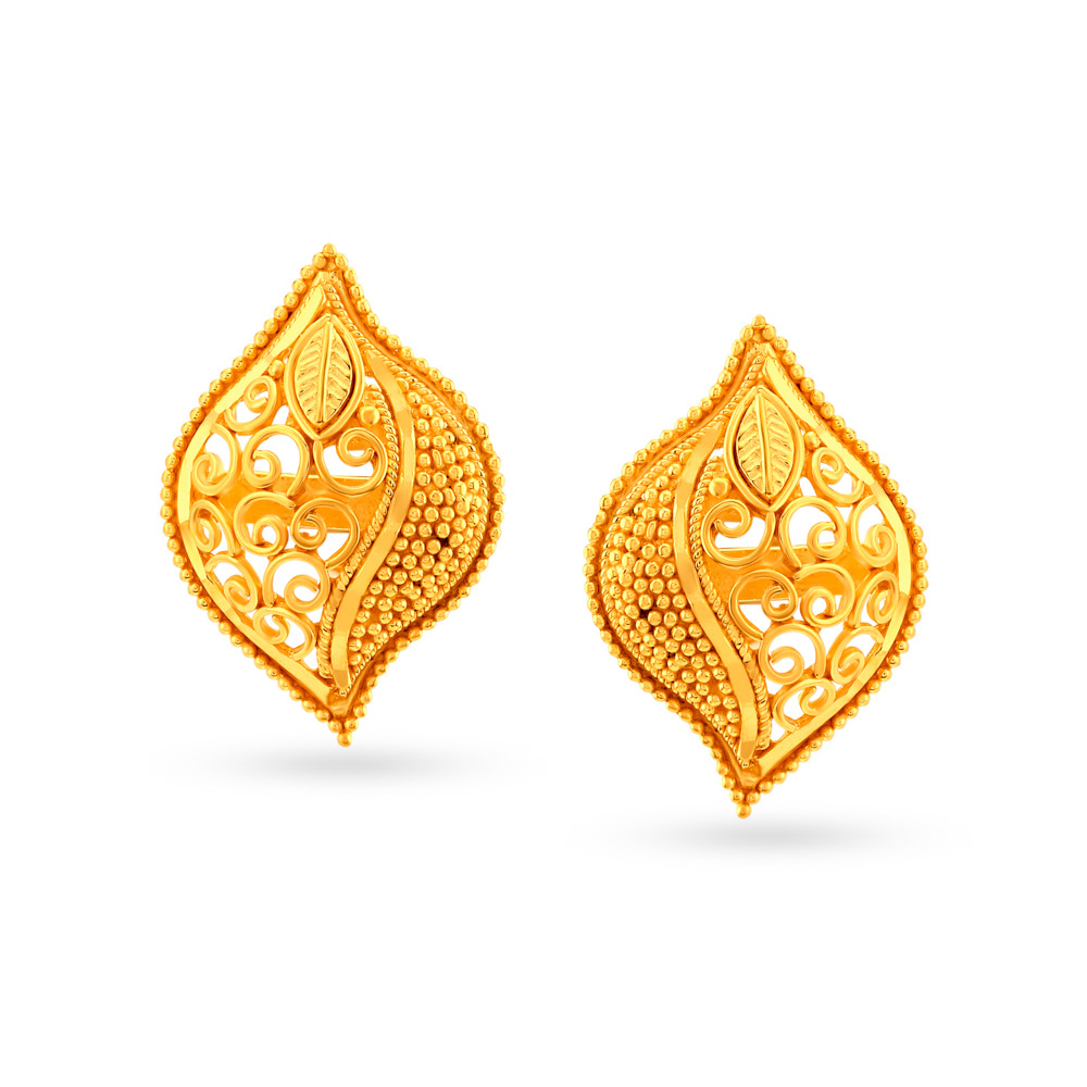 

Gold Marquise Studs