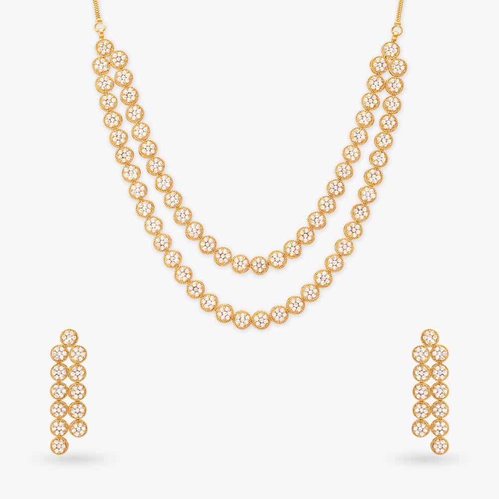 

Opulent Polki Gold Necklace Set