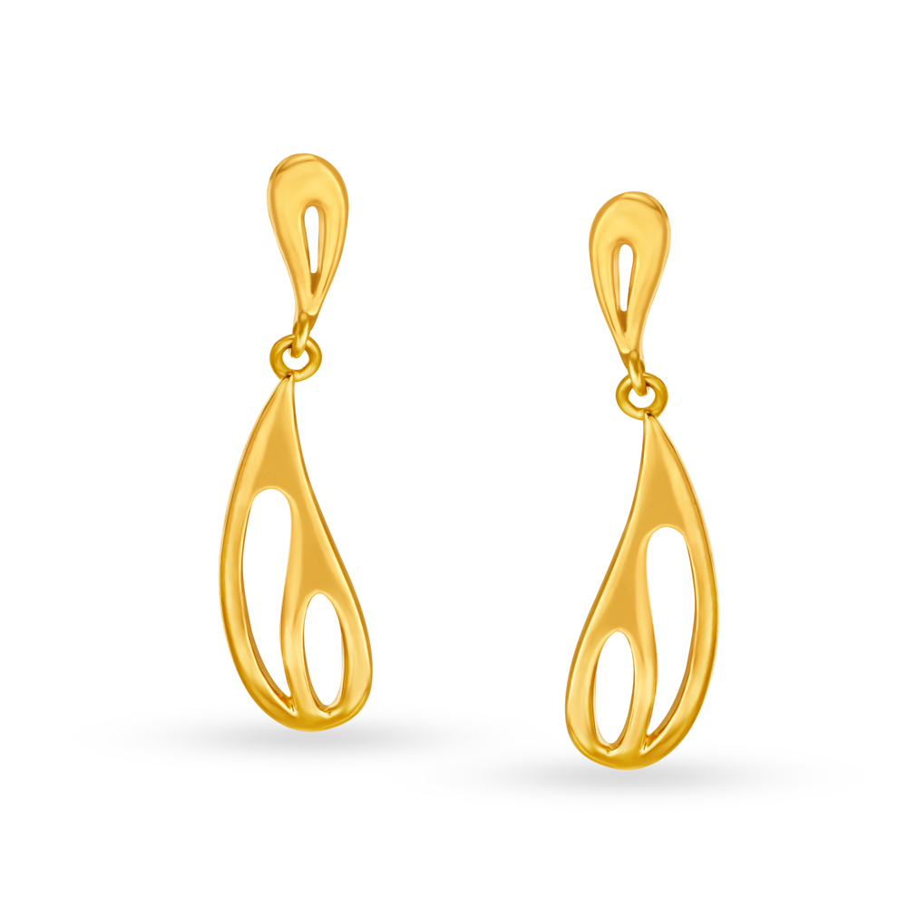 

Fancy Dainty Gold Drop Earrings