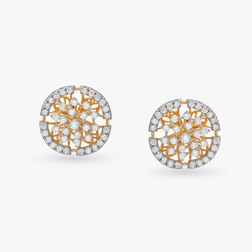 1.00 ctw Round Lab Grown Diamond Stud Earrings in 14K Yellow Gold – Custom  Jewelers