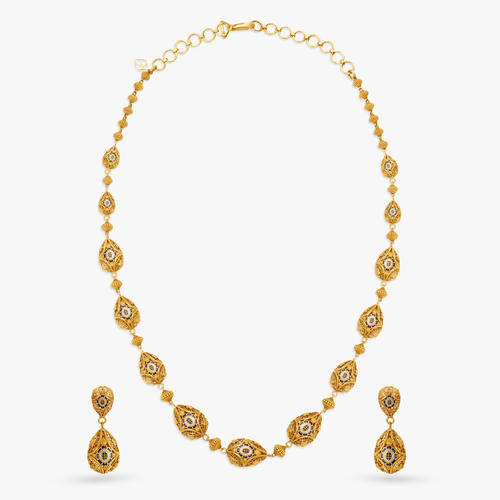 

Mosaic Gold Necklace Set