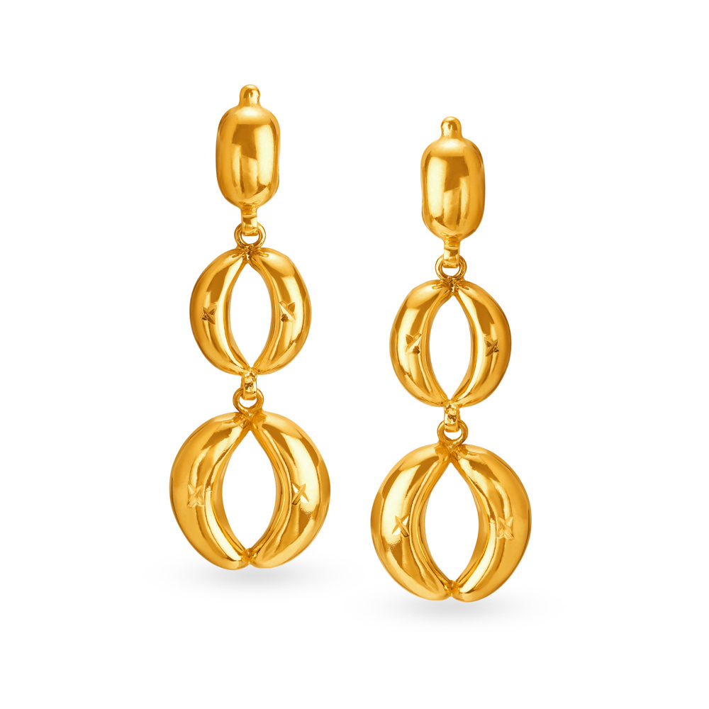 

Half Moon Gold Drop Earrings