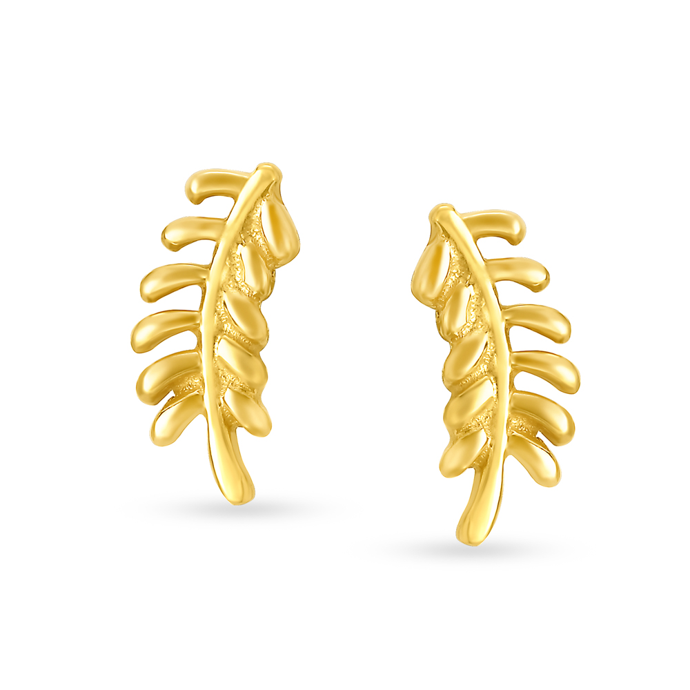 

Slender Gold Stud Earrings