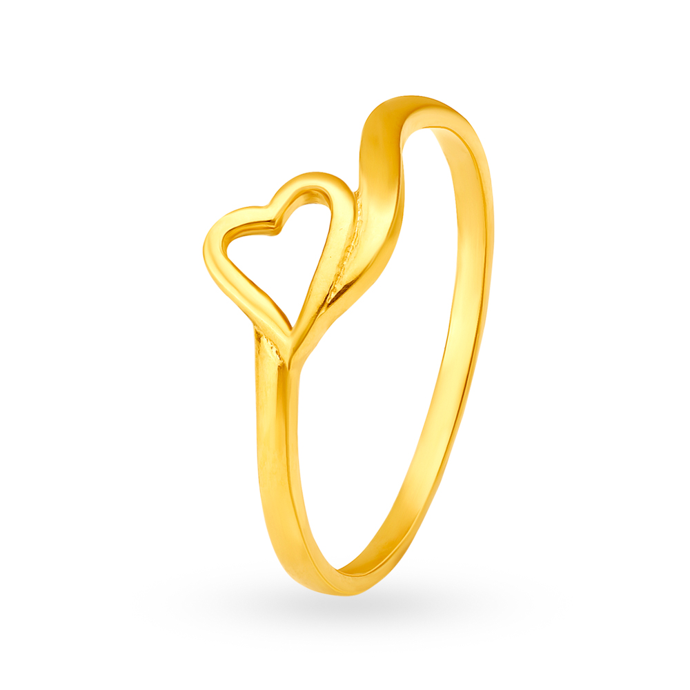 Romantic Gold Heart Ring