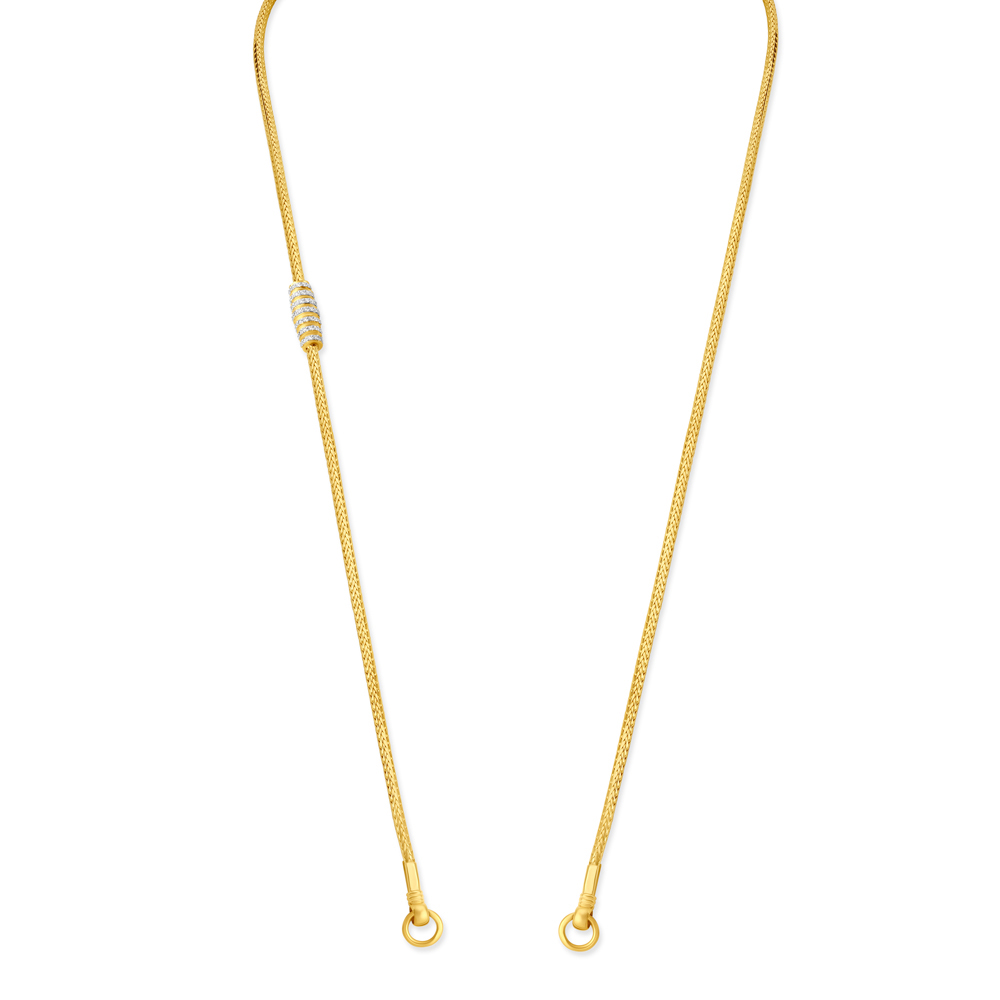 Fine Yellow Gold And Diamond Segment Chain