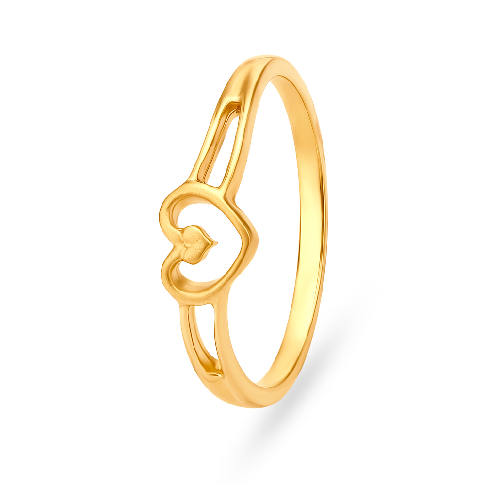 Lovely Heart Gold Ring