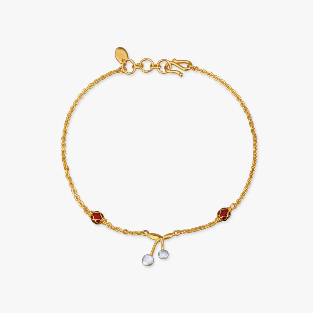 

Cherry Drops Gold Bracelet