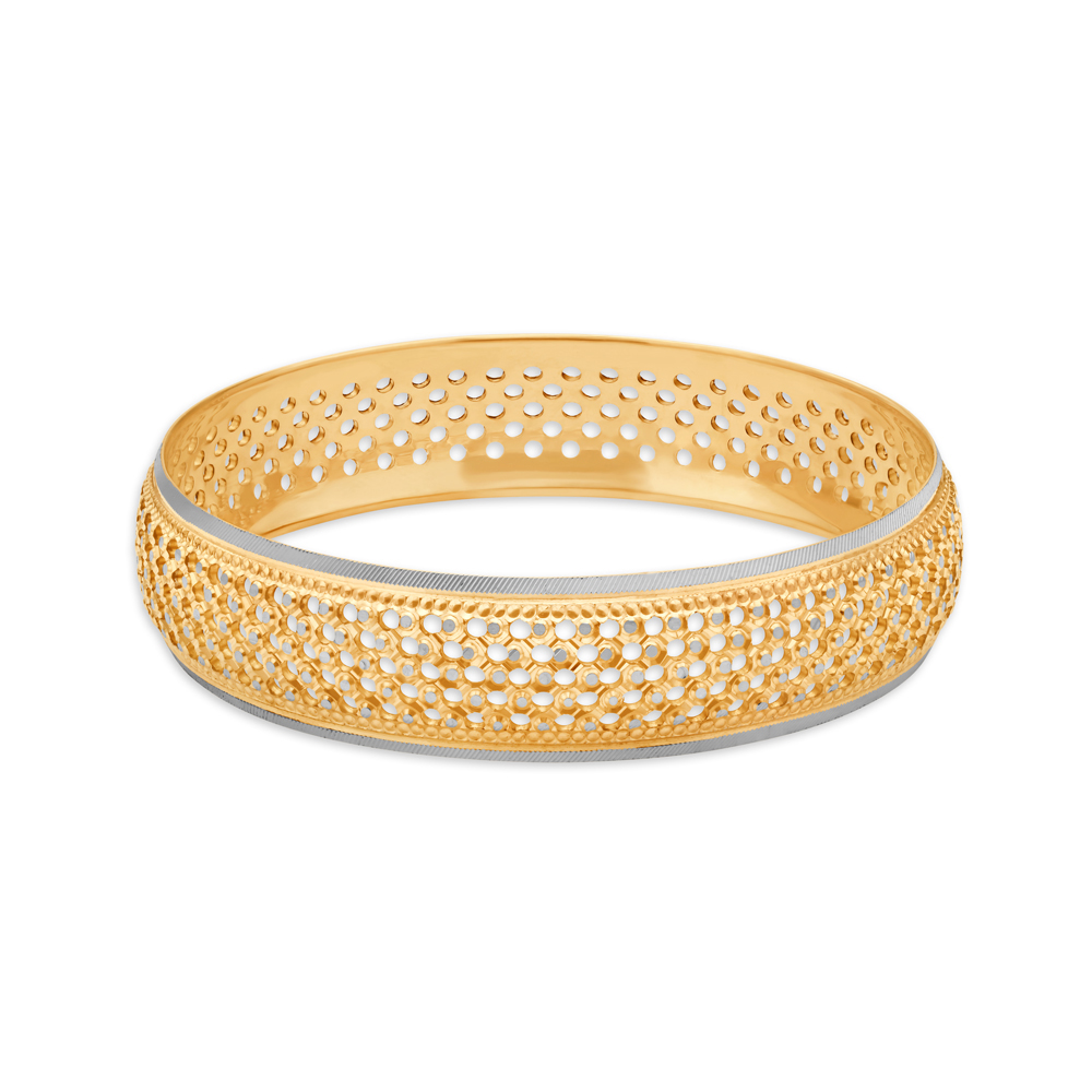 

Scintillating Yellow Gold Circular Matrix Bangle