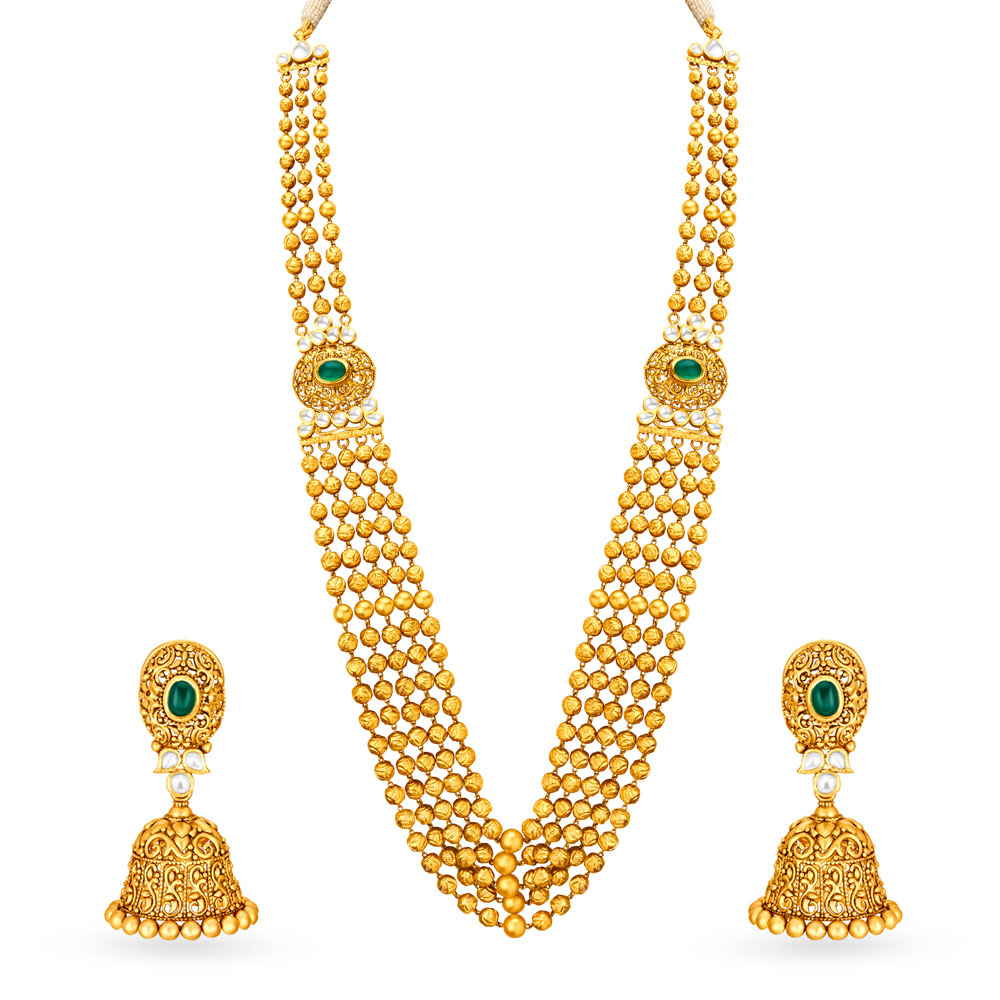 

Ebullient Gold Necklace Set