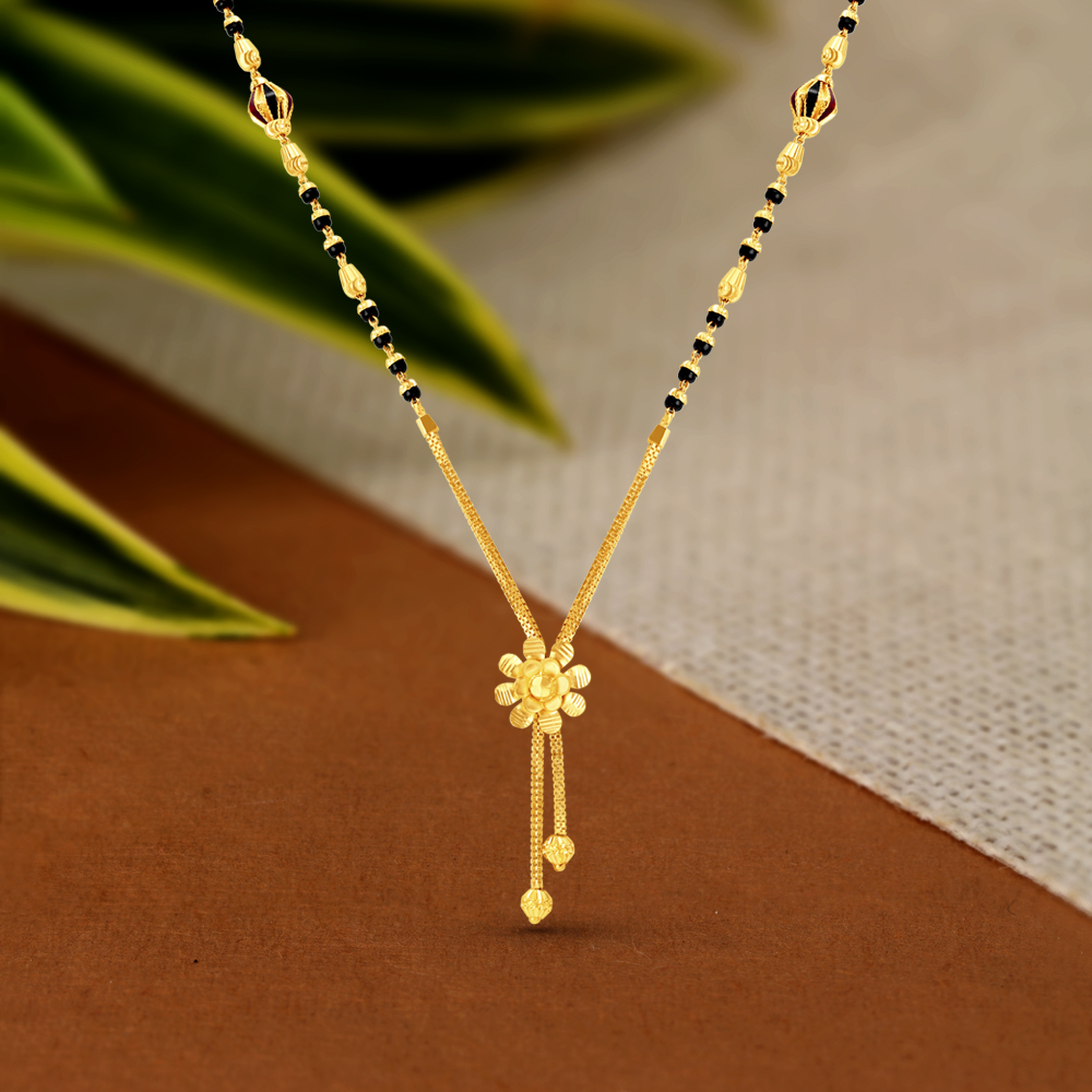 

Solitary Flower Mangalsutra