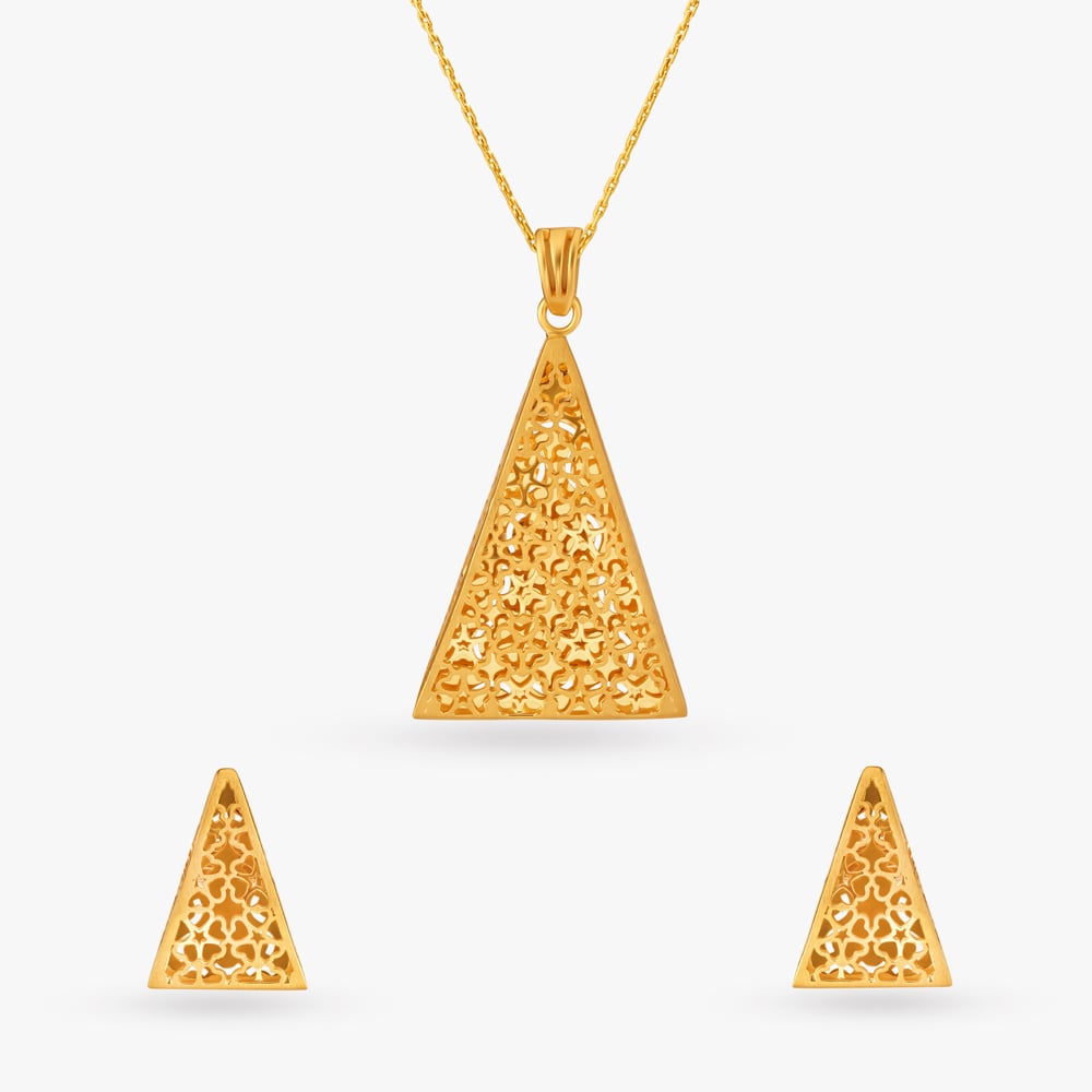 

Gleeful Gleam Pendant and Earrings Set