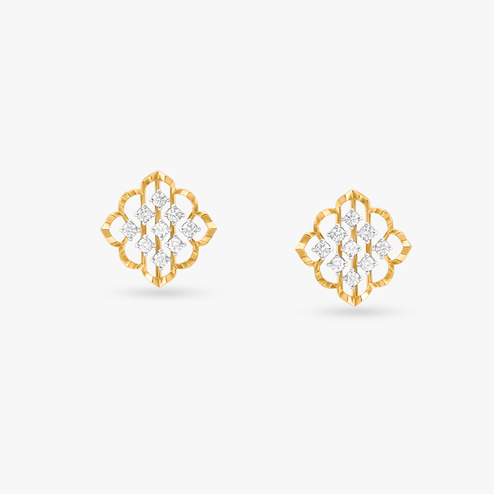 

Geometric Array Diamond Stud Earrings