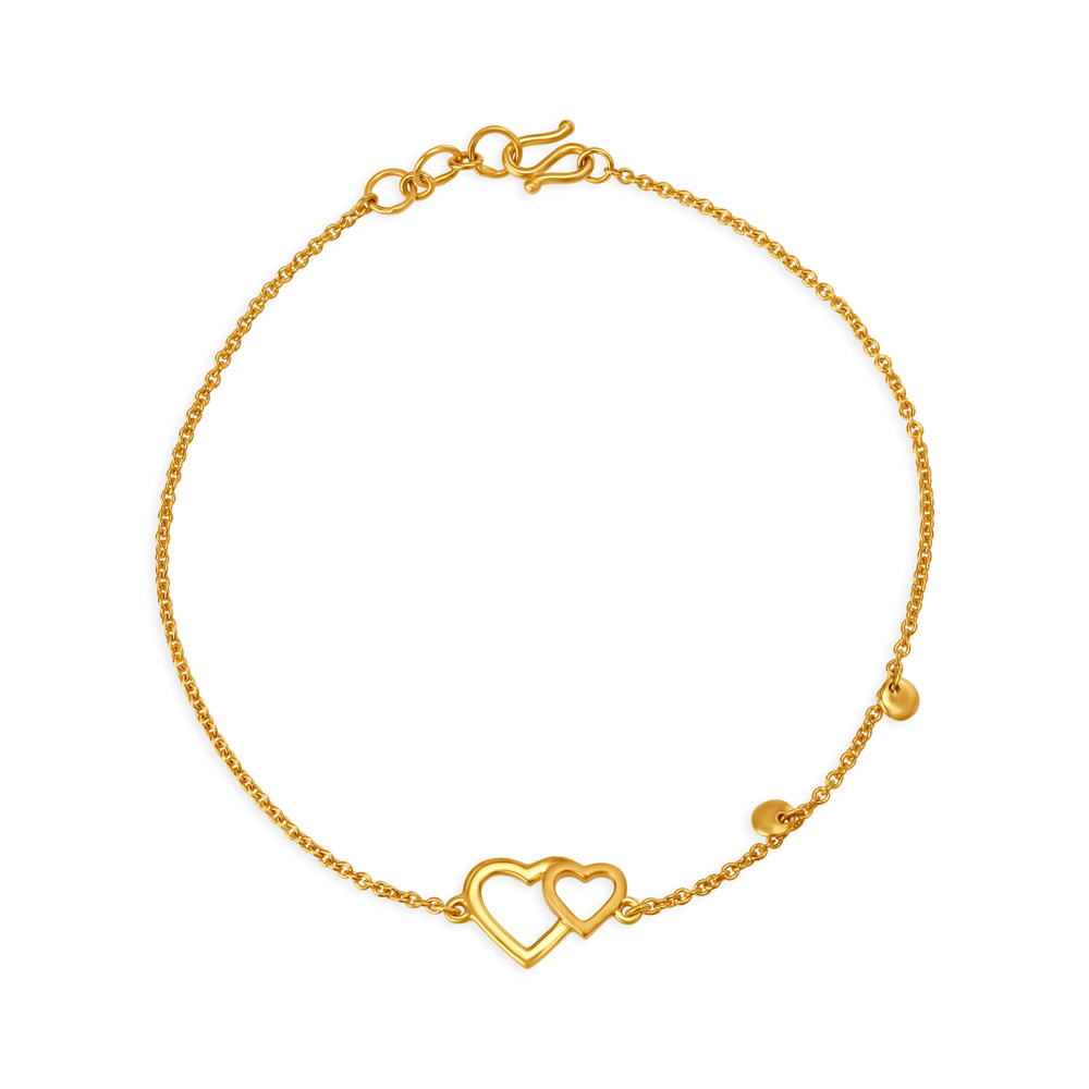 

Winsome Dual Heart Gold Bracelet