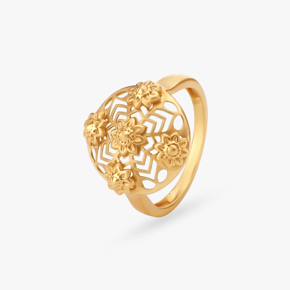 Floral Dome Finger Ring