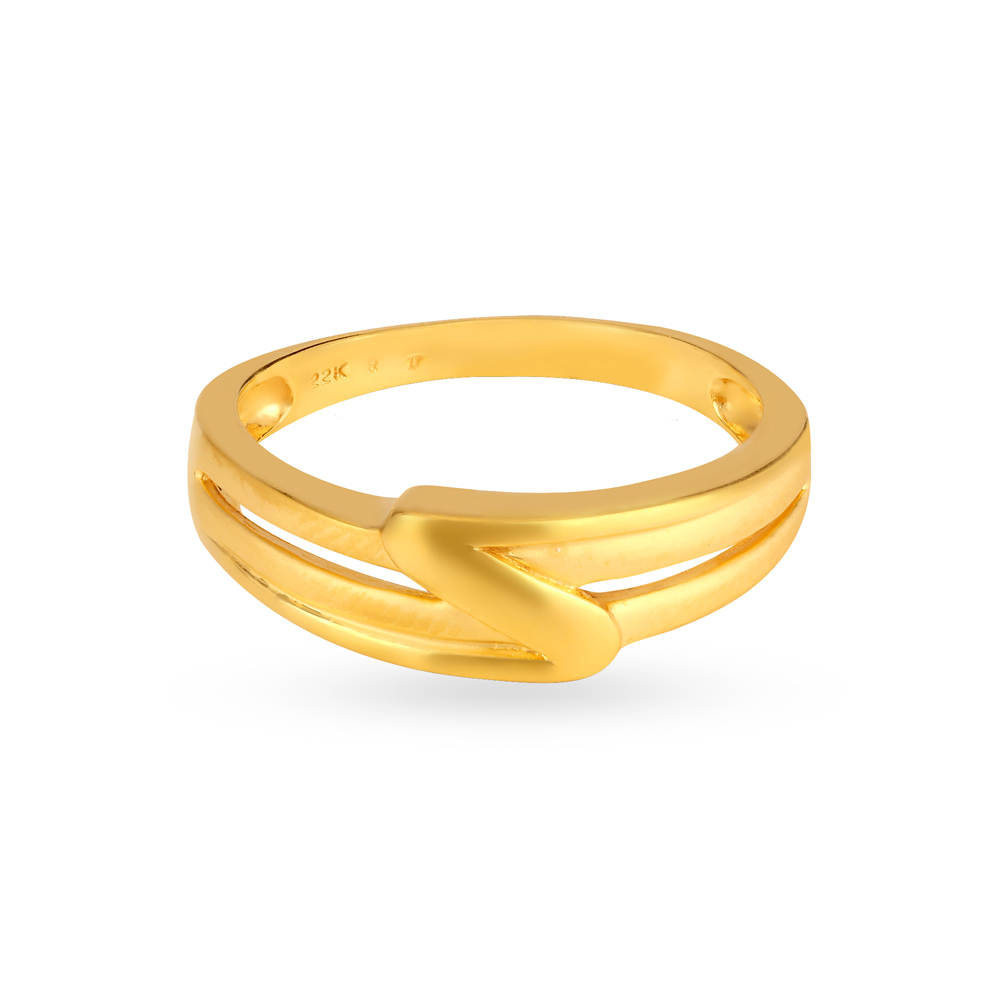 

Unique 22 Karat Yellow Gold Lightning Finger Ring