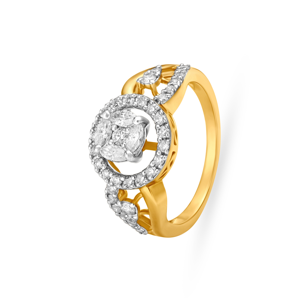 

Halo Spark Diamond Finger Ring