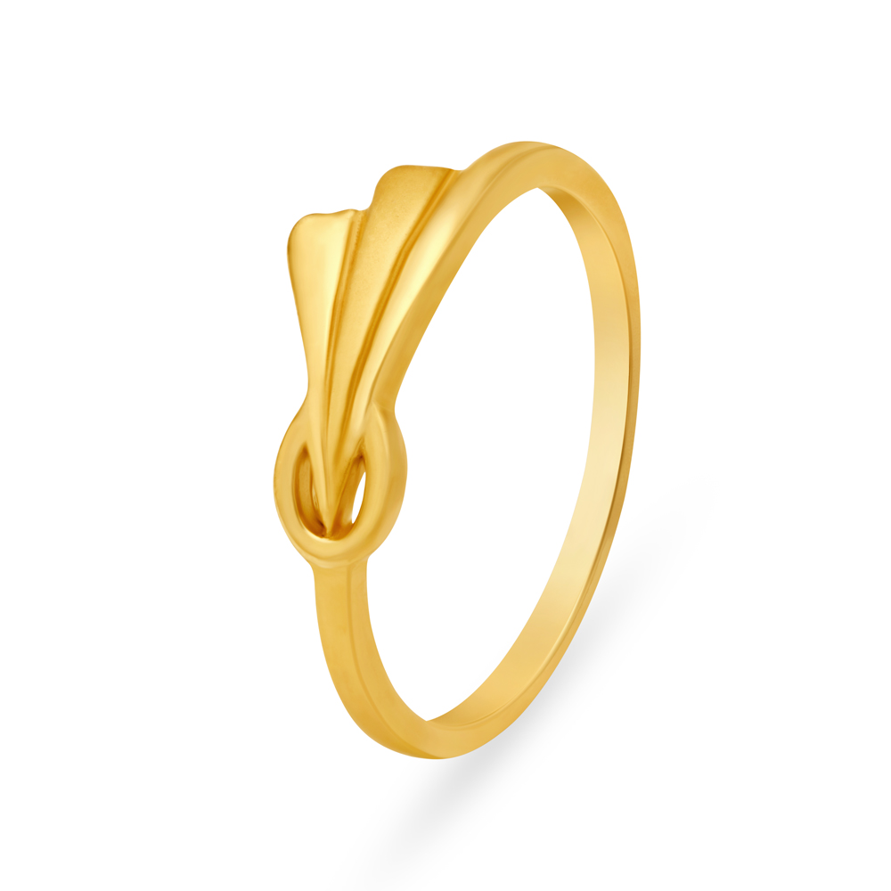 Elegant 22 Karat Matte Yellow Gold Ring