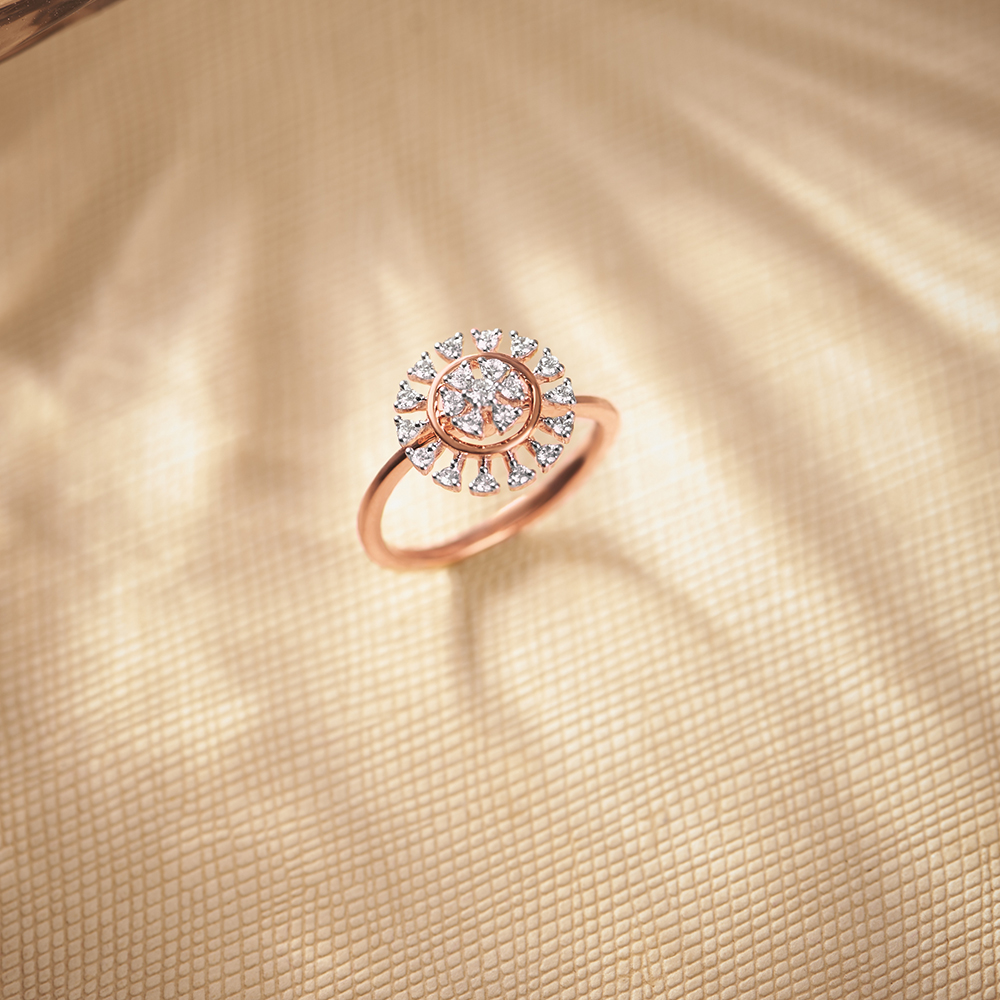 Elegant Floral Diamond Ring