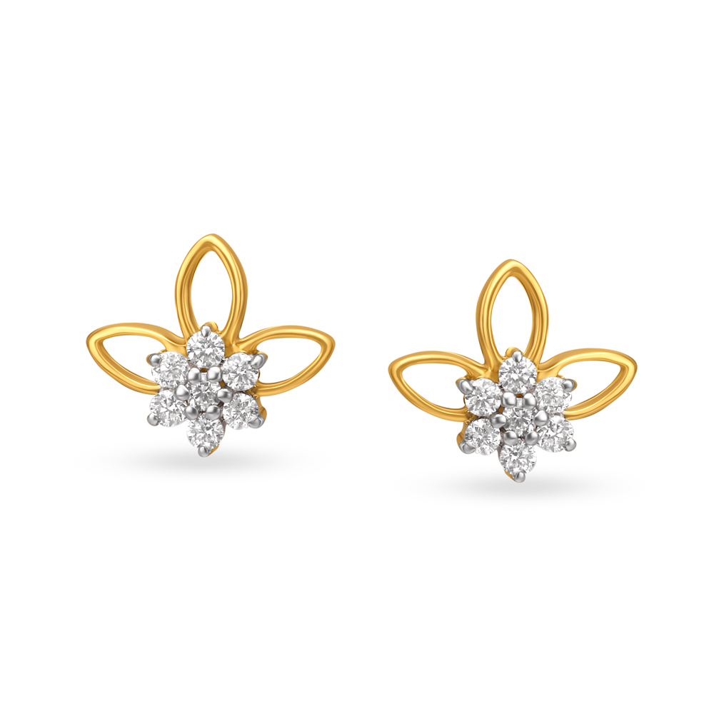Tanishq 500005DMAABA02 Gold Diamond Drop Earrings at Rs 24262/set in Kolkata
