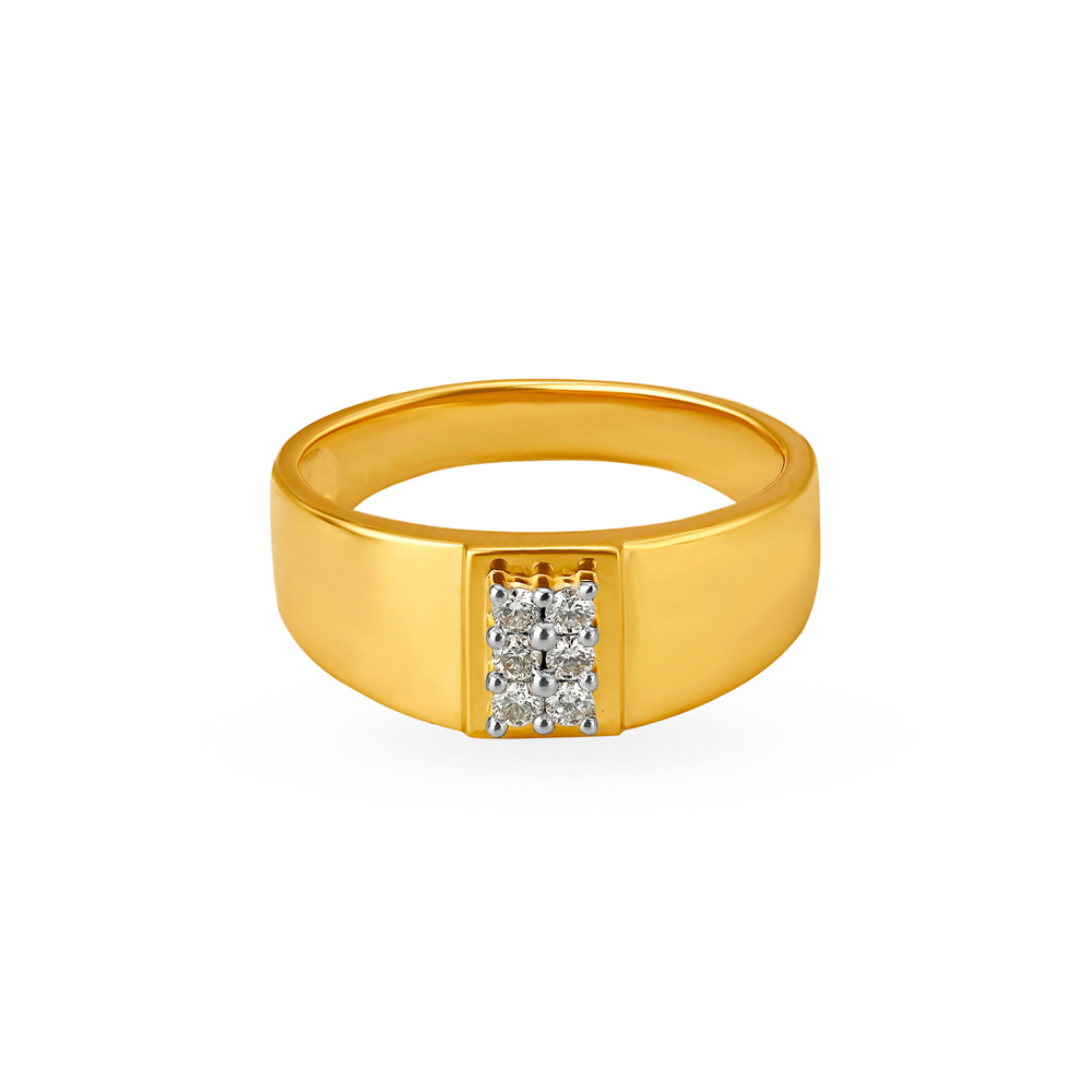 

Bold Diamond And 18 Karat Gold Ring for Men