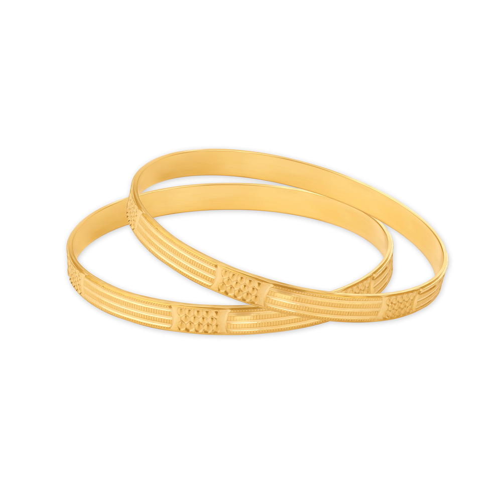 

Gleaming Grandeur Gold Bangles