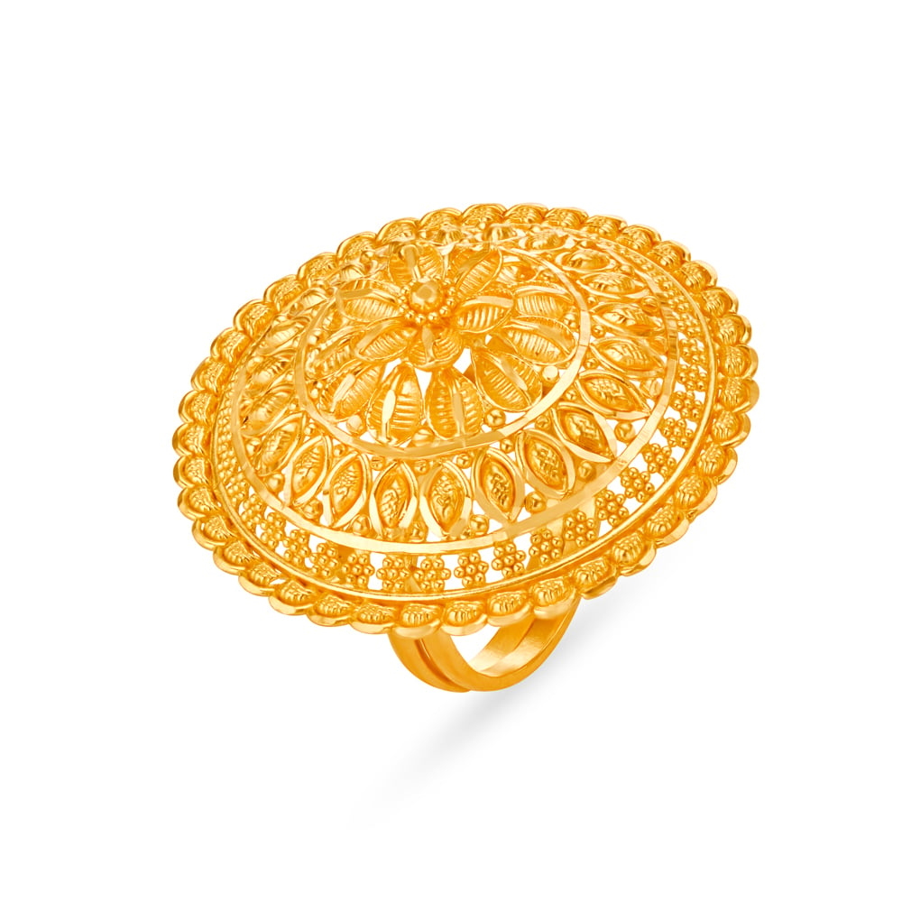 

Intricate Gold Finger Ring