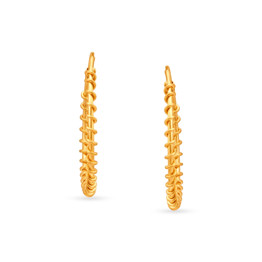 

Contemporary Wavy Hoop Earrings