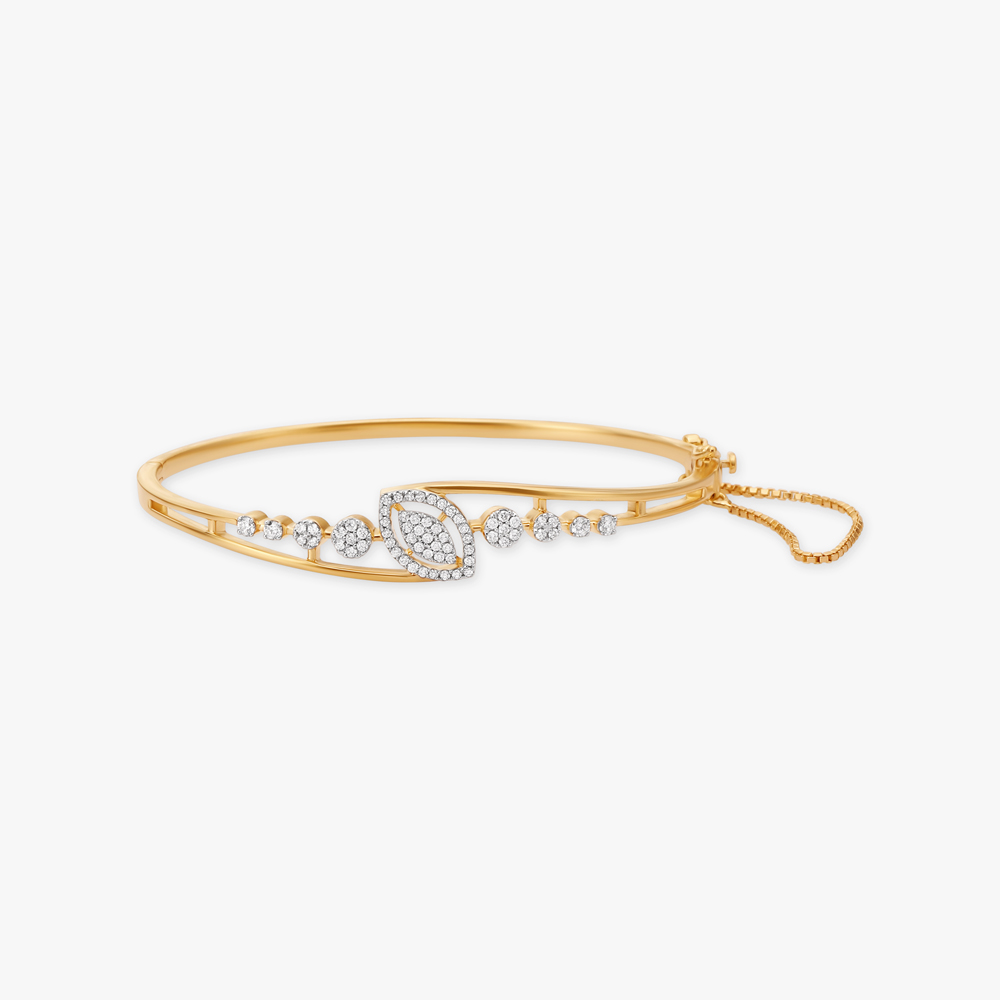 

Asymmetrical Diamond Bangle