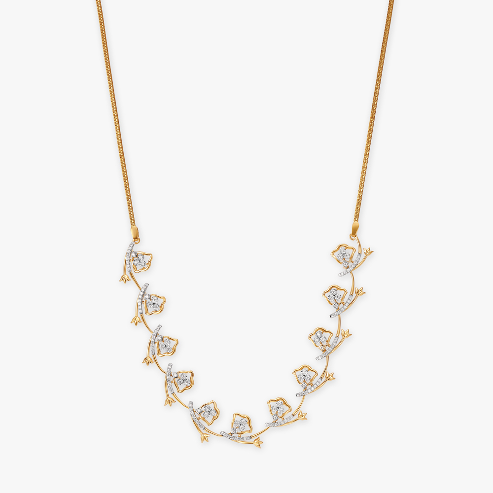 

Floral Radiance Diamond Necklace Set