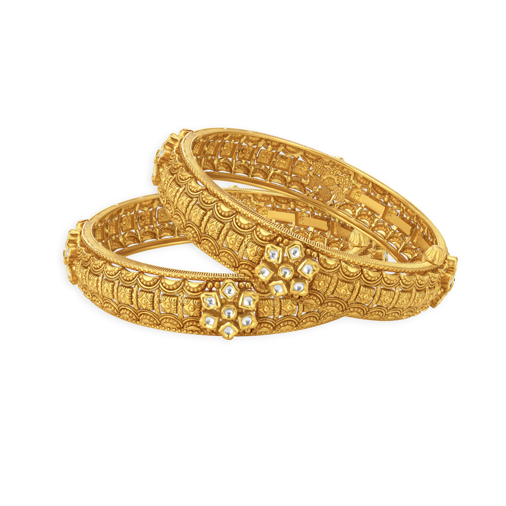 

Antique Detailing Gold Bangles