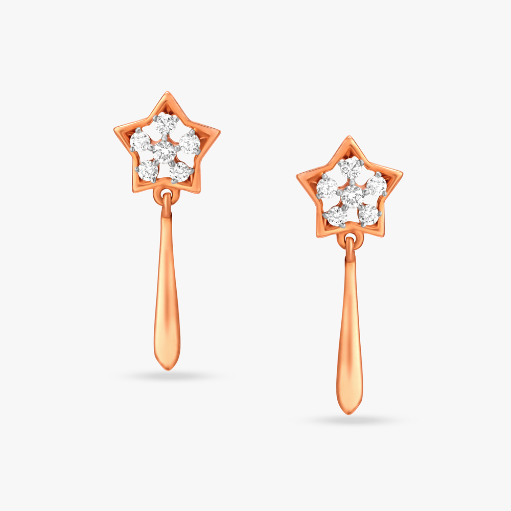 

Delightful Diamond Drop Earrings