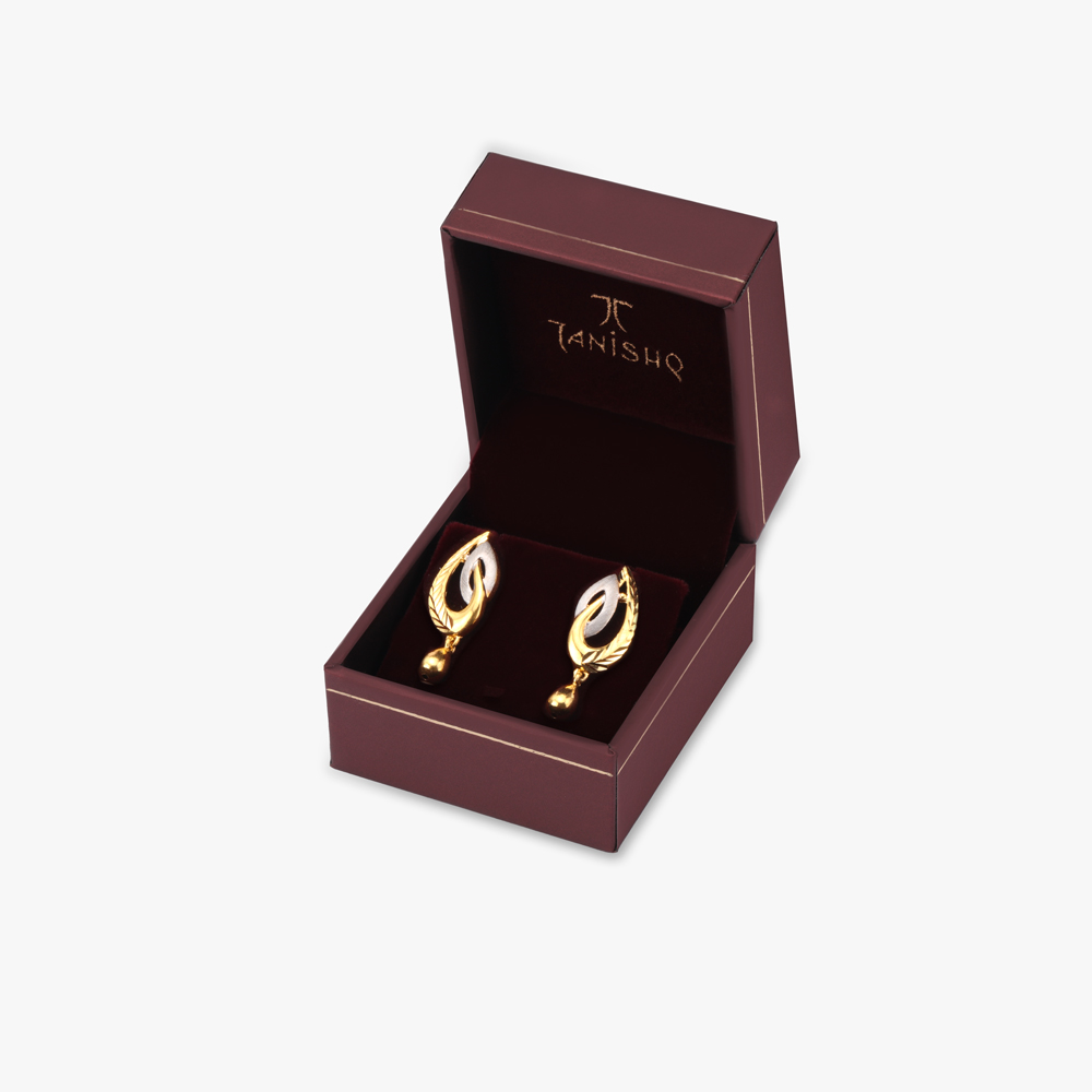 golde Mia by Tanishq 14KT Yellow Gold Diamond Drop Earrings with Teardrop  Design | Mia | ShopLook