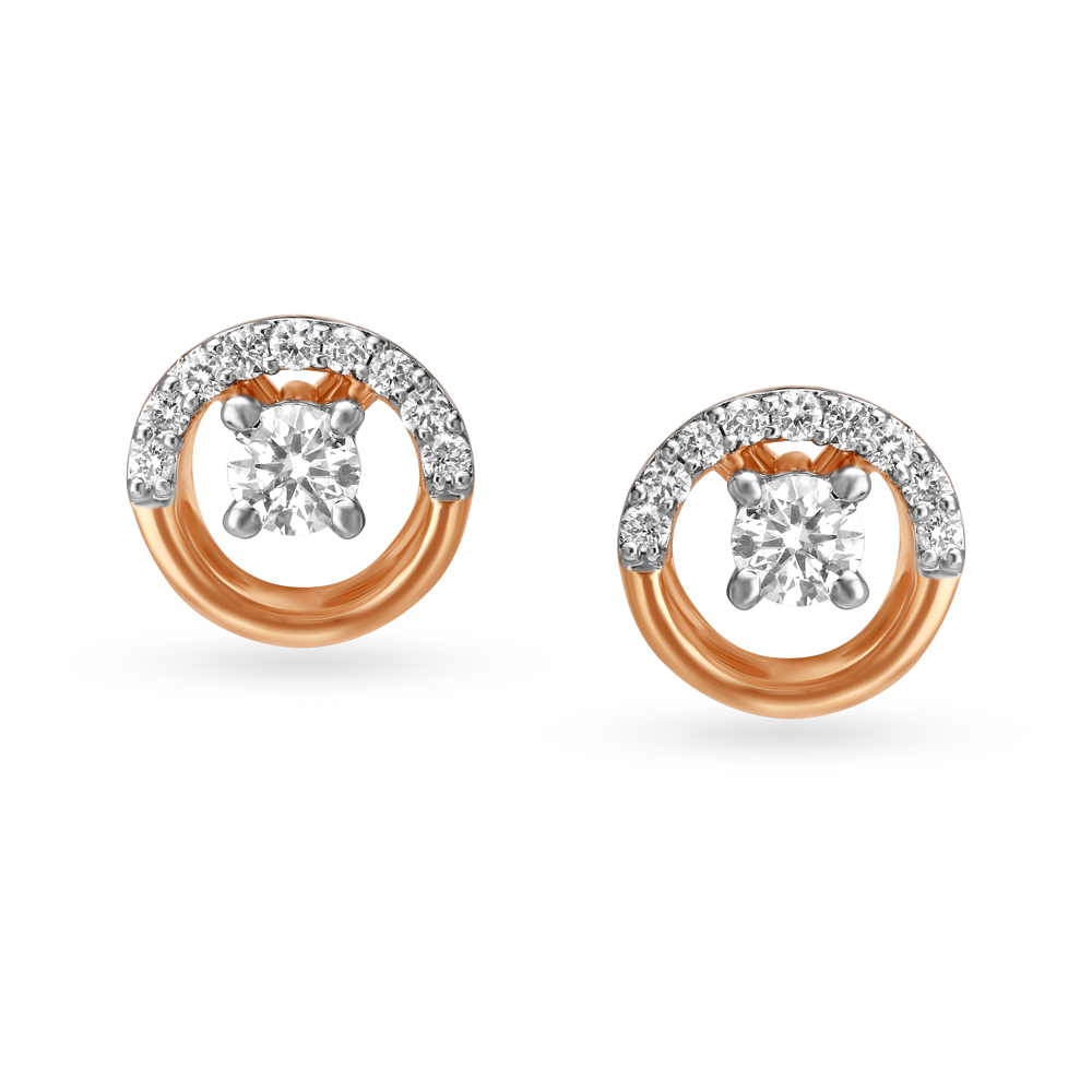 Amazon.com: 1/5 Ct Solitaire Diamond Stud Earrings 4 Prong Push Back 14K  Rose Gold Earring | 100% Natural Diamond | HI-I1-I3 Quality | Tanache  Earrings: Clothing, Shoes & Jewelry