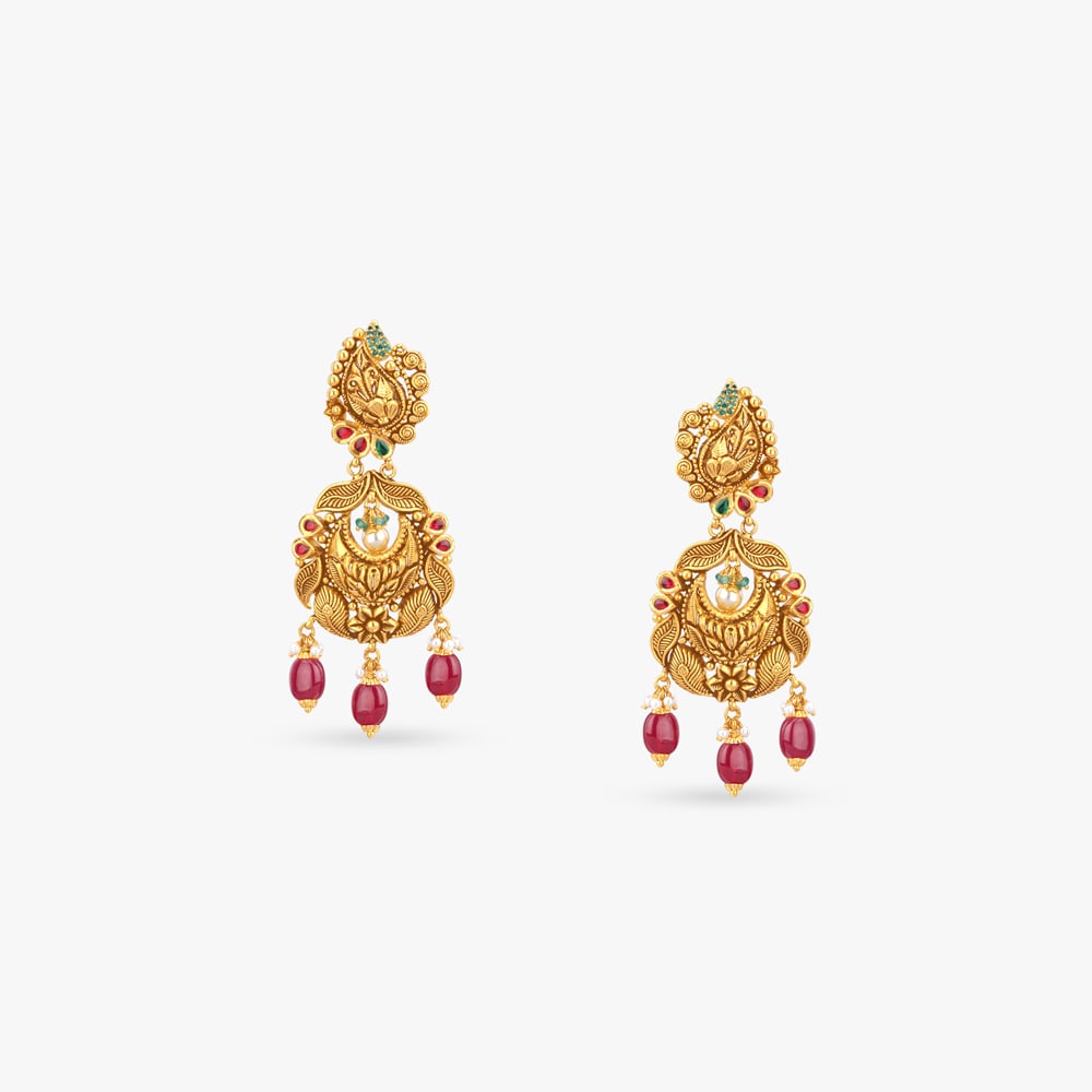 

Regal Splendour Gold Drop Earrings