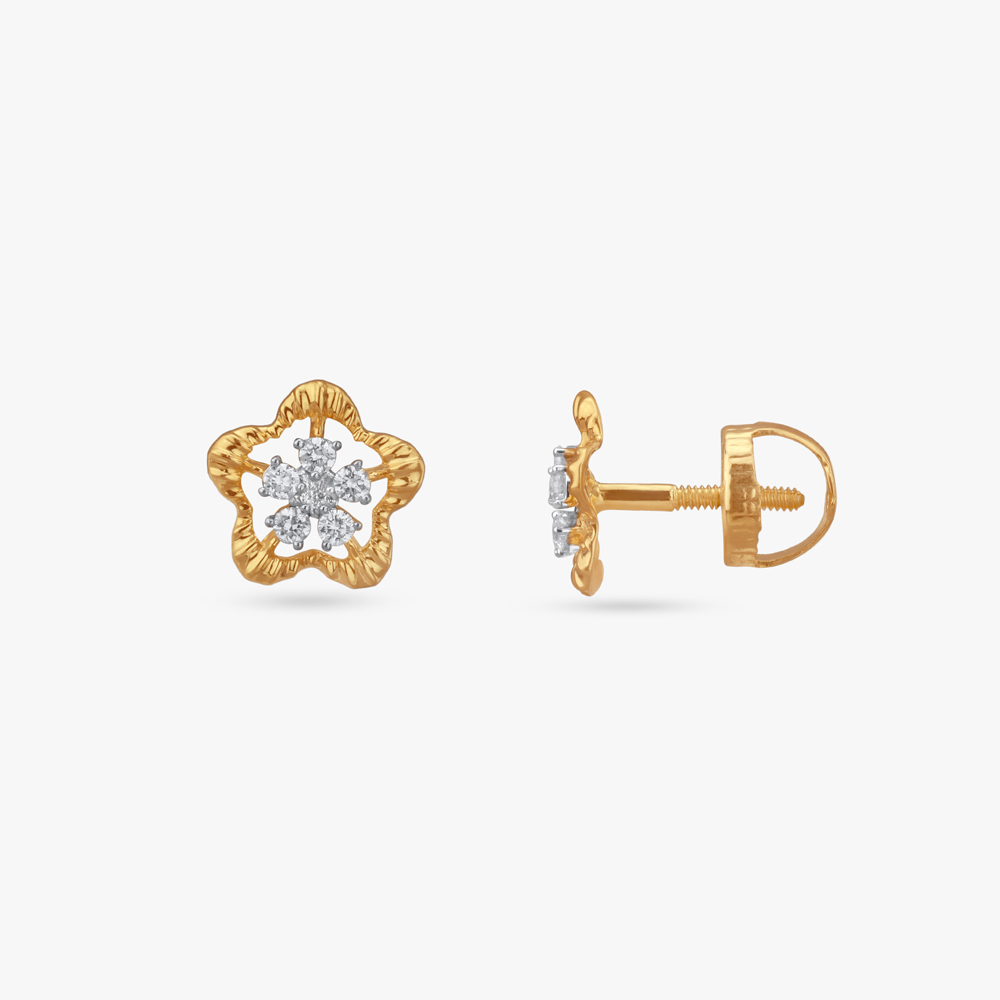 

Sweet Blossom Diamond Stud Earrings For Kids