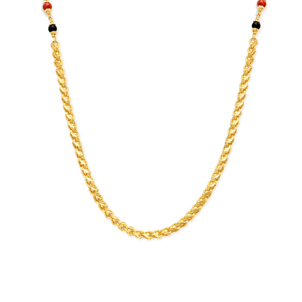 

Vibrant Beaded Gold Chain