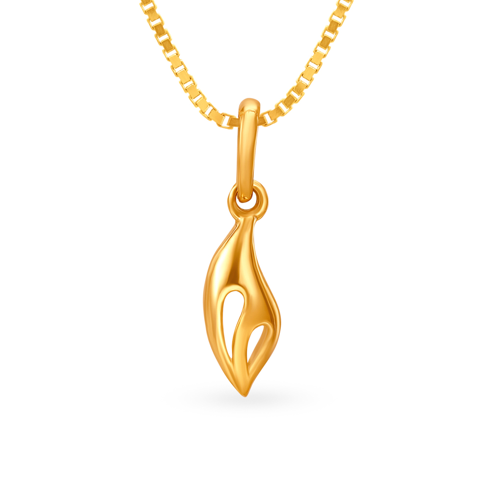 

Dainty Mango Shaped Gold Pendant