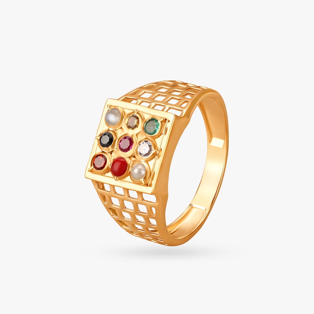 

Regal Navaratna Finger Ring for Men