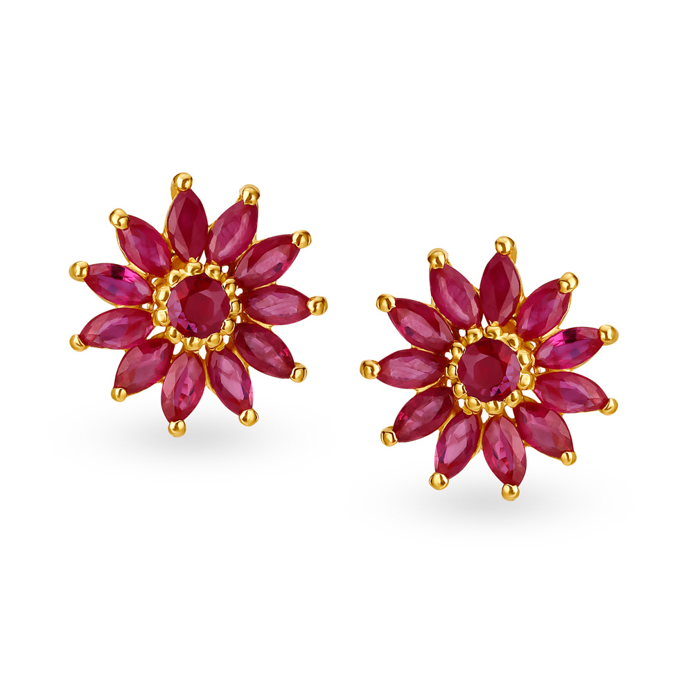 Tanishq on sale earrings ruby