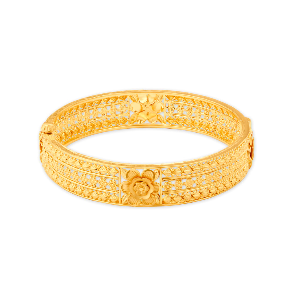 Magnificent Floral Gold Bangle