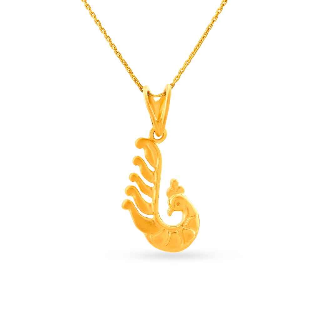 Tanishq deals peacock pendant